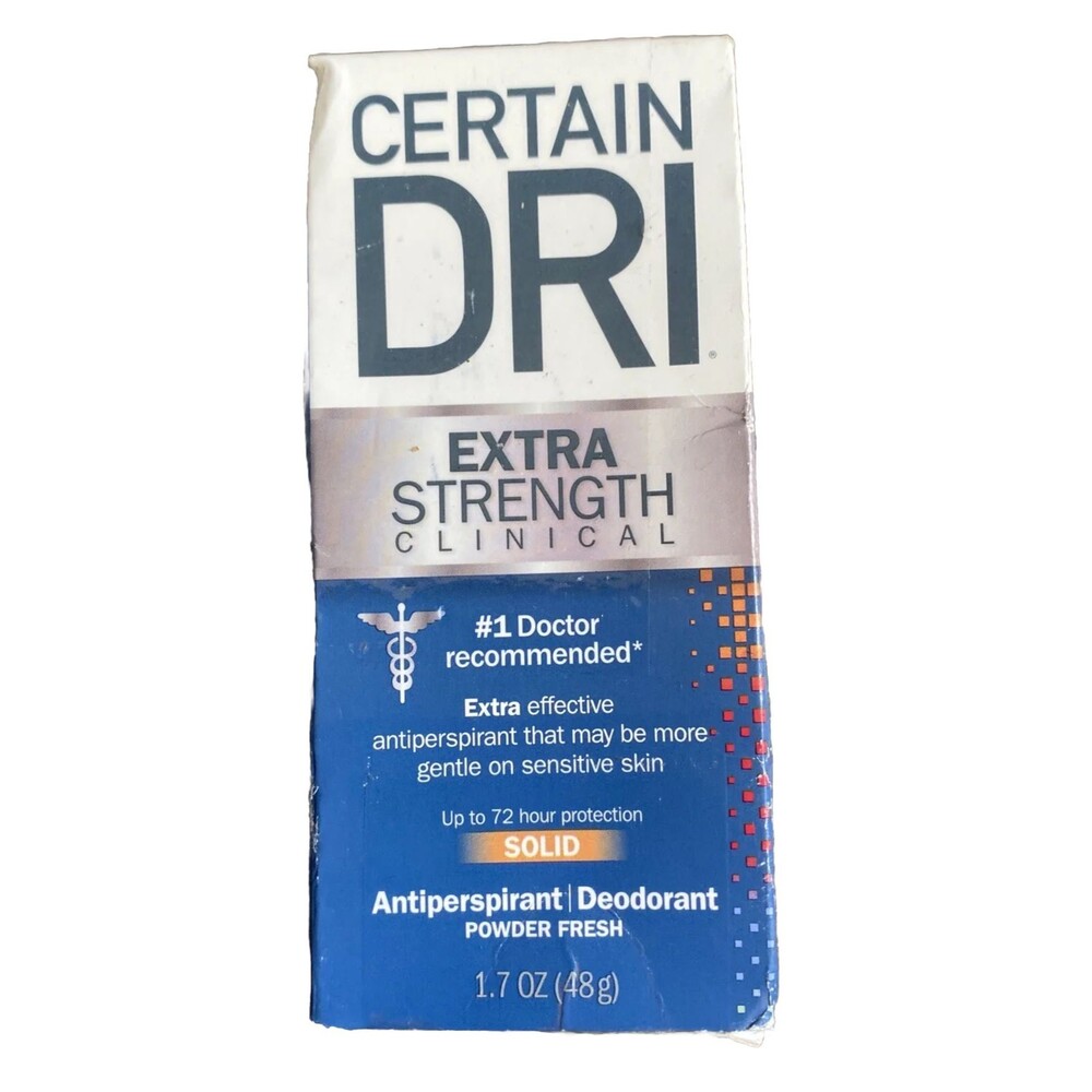 Certain Dry Extra Strength Clinical Antiperspirant Solid Deodorant Powder Fresh